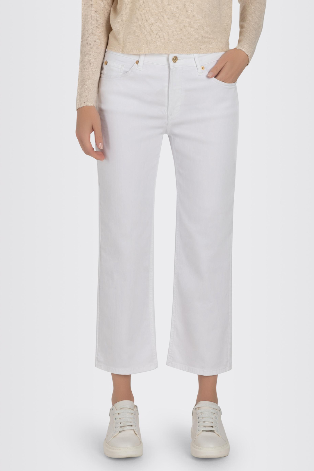 Mac White Denim Culotte