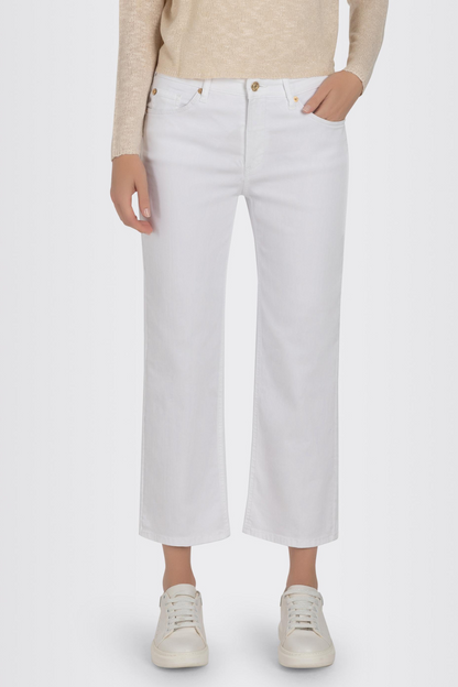 Mac White Denim Culotte