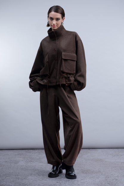 Haako Chocolate Toggle Jacket H2050