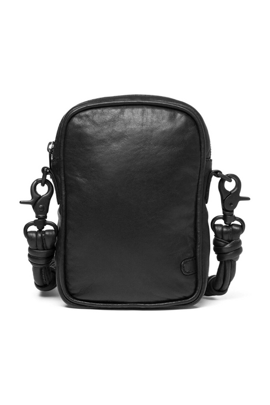 Depeche Black Mobile Bag with Braided Strap