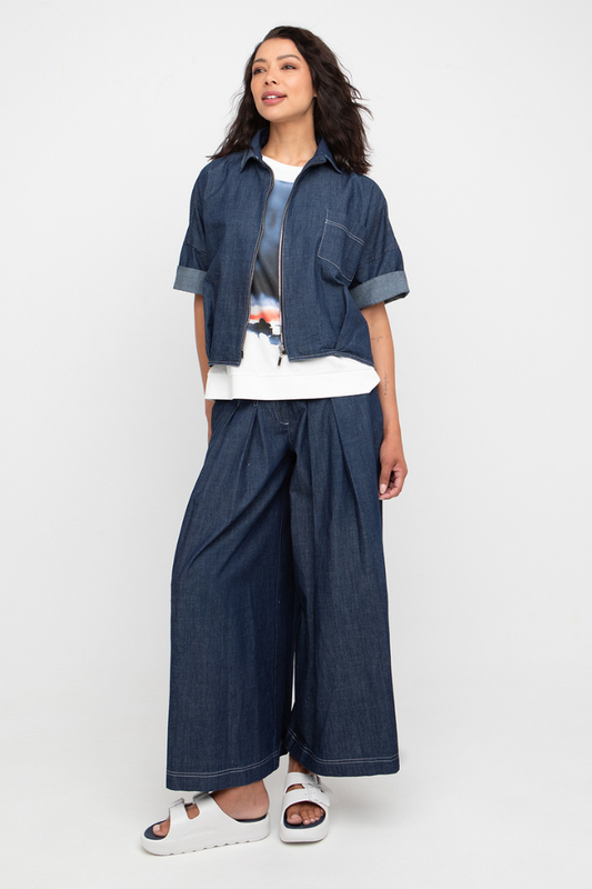 Ozai n Ku Denim Wide Leg Trouser