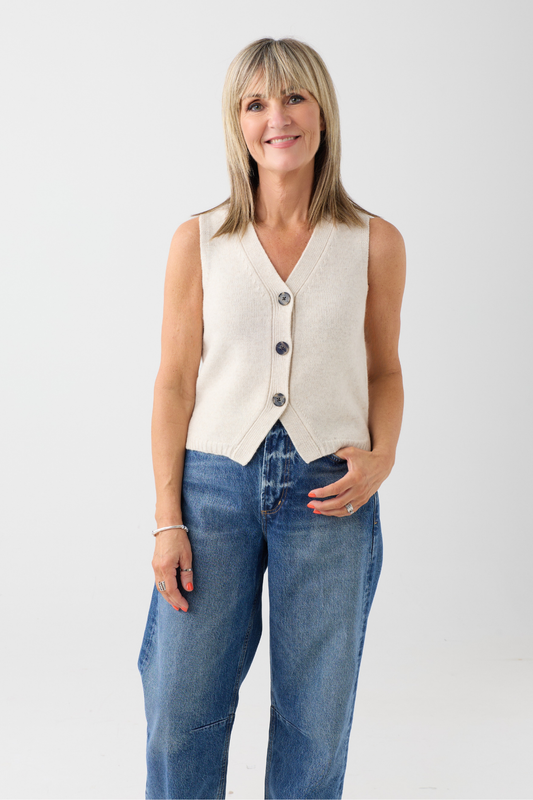 Part Two Sylva Waistcoat Oatmeal Melange
