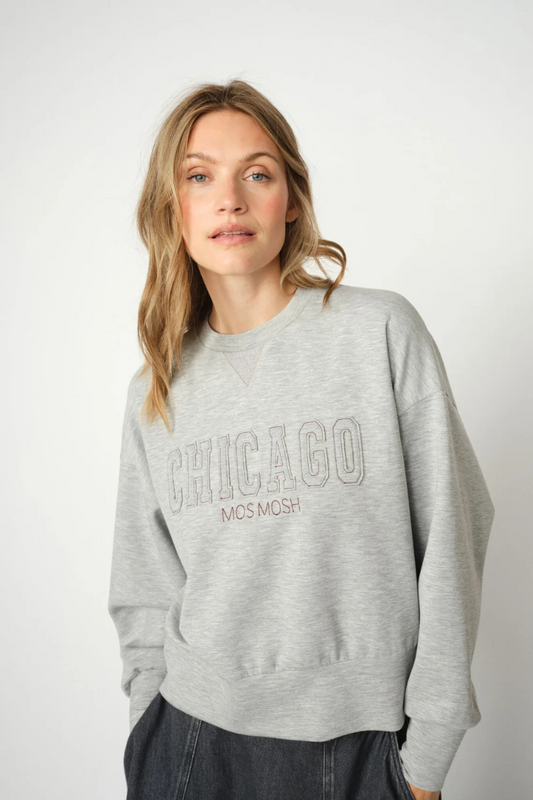 Mos Mosh Renzi Grey Melange Sweatshirt
