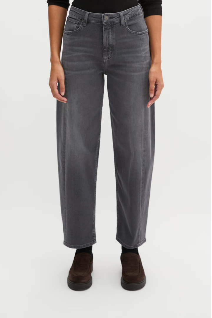 Marc O'Polo Medium Grey Lara Barrel Jeans