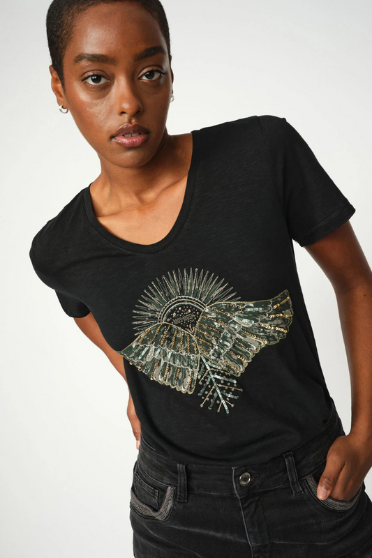 Mos Mosh Nadine Black Deco T-Shirt