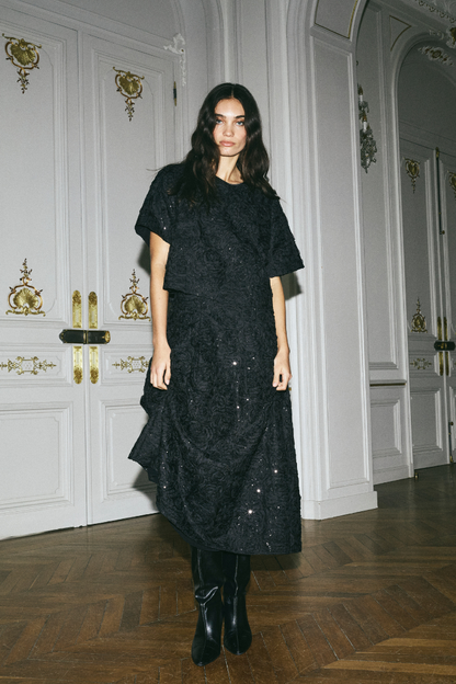 Mos Mosh Reya Sequin Black Top