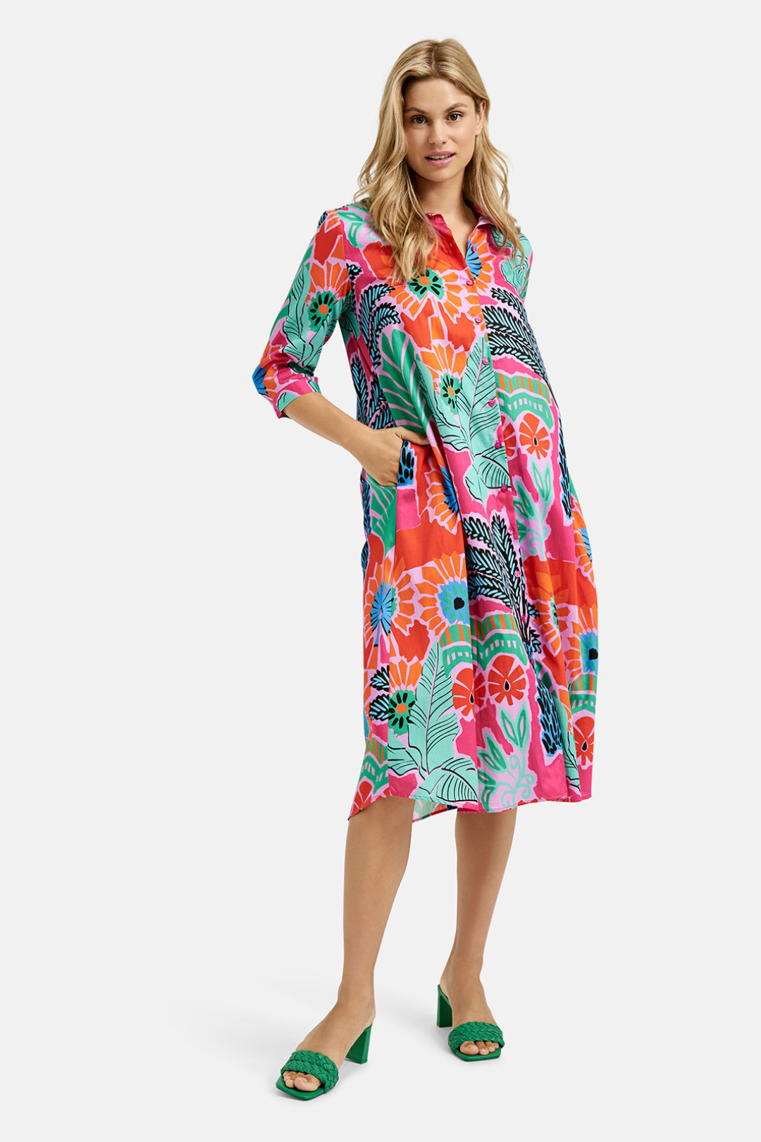 Milano Multi Colour Floral Print Dress