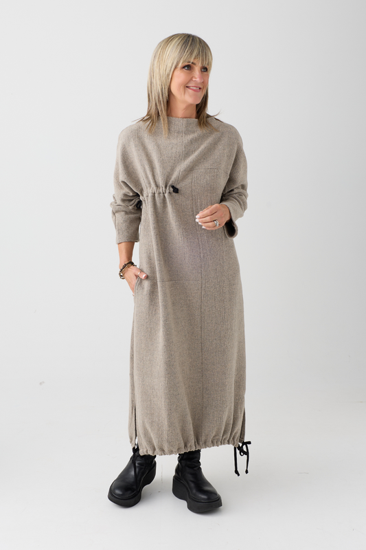 My Soul Sand Crincle Dress 5052