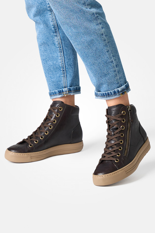 Paul Green Brown Sport Nappa Hightop Trainer