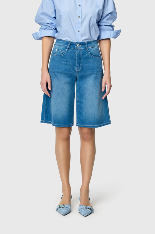 Mac Dream Wide Summer Mid Blue Shorts