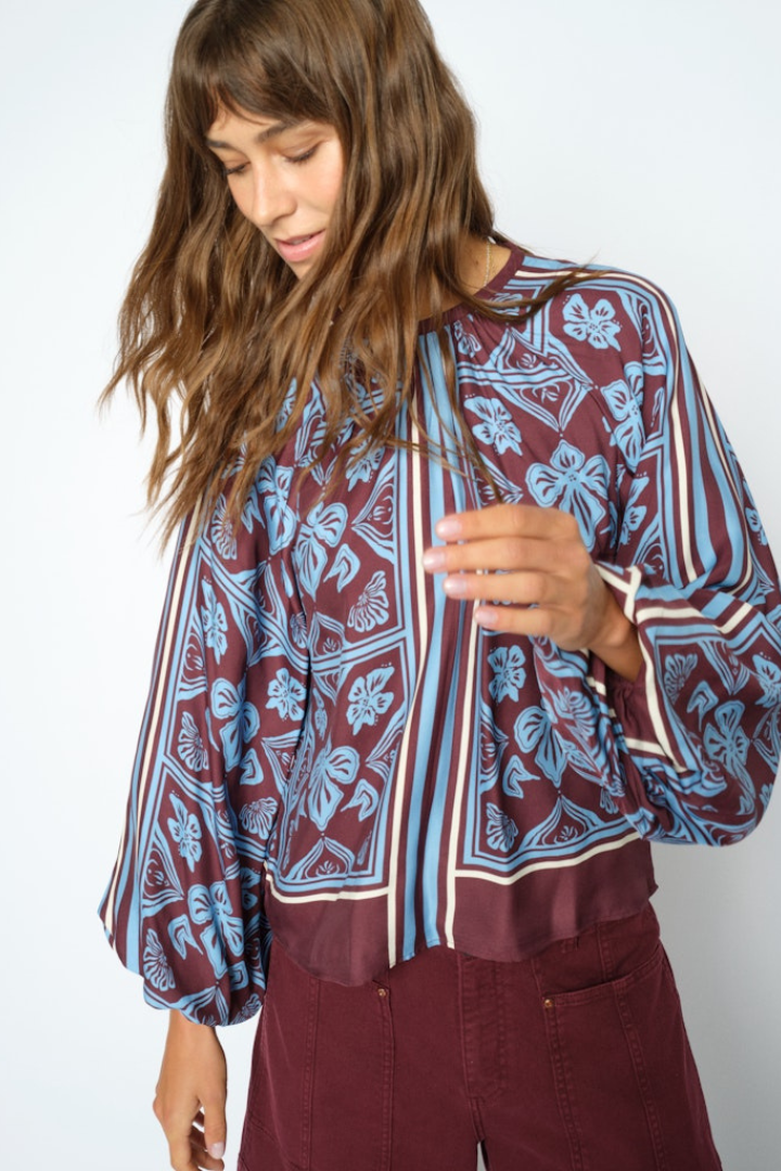 Mos Mosh Milkey Port Royale Linocut Blouse