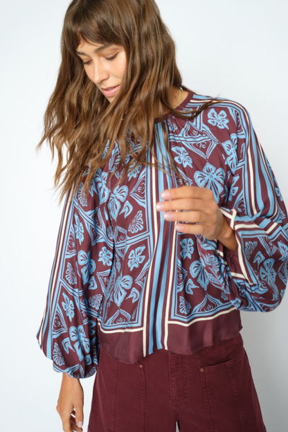 Mos Mosh Milkey Port Royale Linocut Blouse