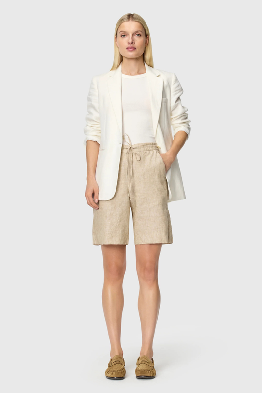 Mac Sanny Almond Beige Linen Shorts