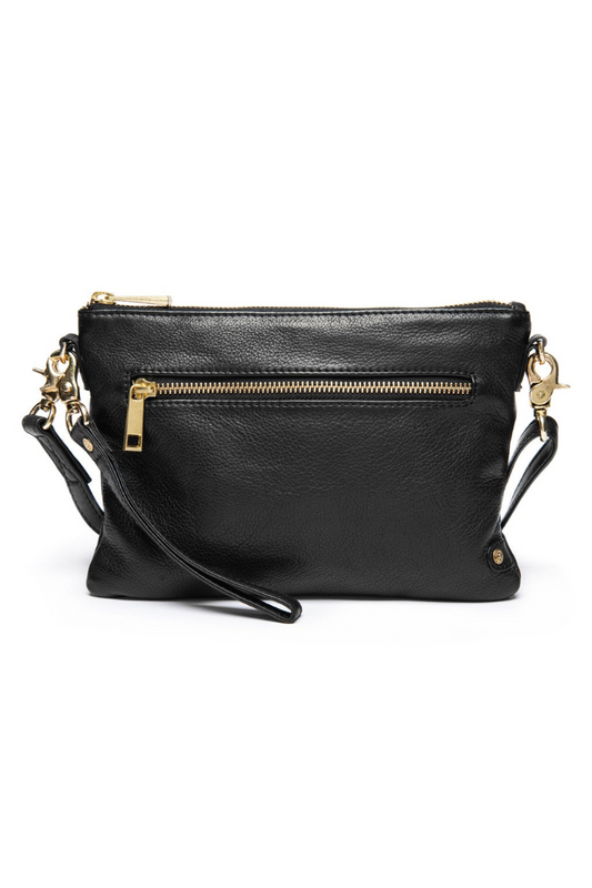 Depeche Black (Nero) Leather Clutch Bag
