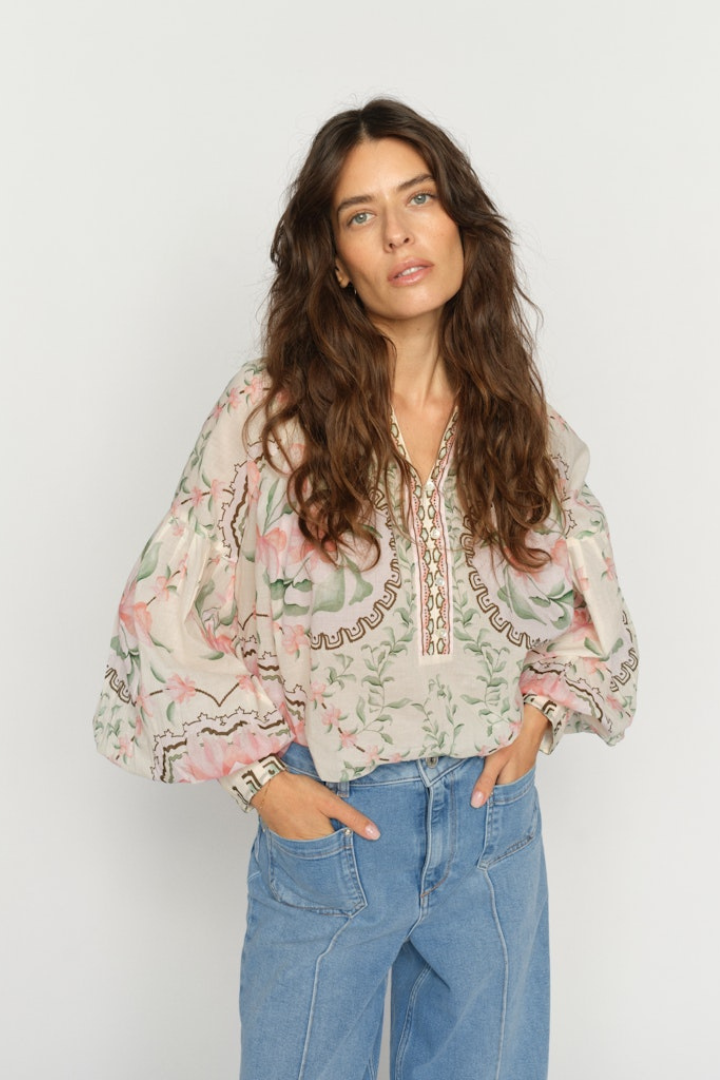 Mos Mosh Wylde Orchid Turf Green Blouse