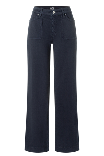 Mac Wide Dark Blue Trousers