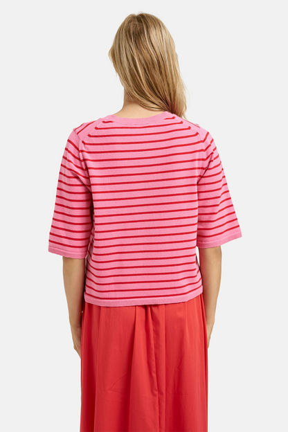 Milano Pink/Red Stripe Jumper