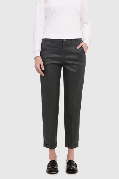 Mac Black Coated Chino Trouser