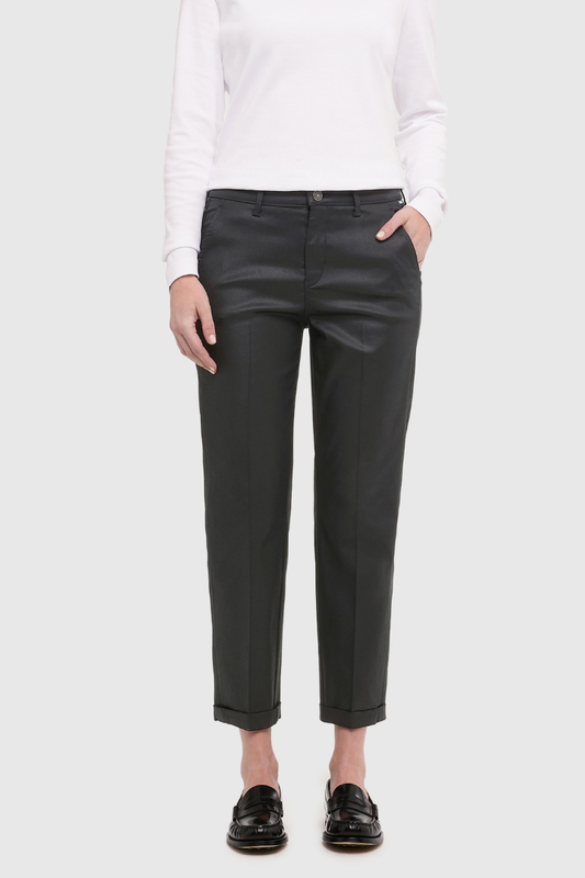 Mac Black Coated Chino Trouser