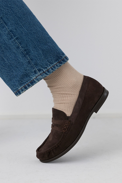Paul Green Mocca Soft Suede Loafer