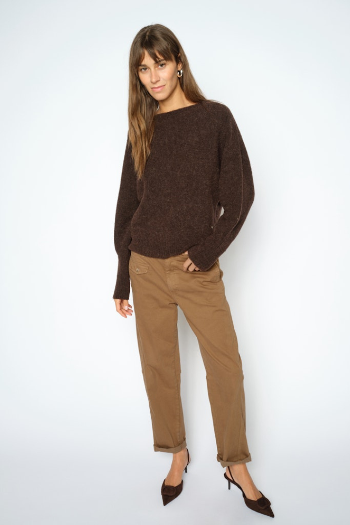 Mos Mosh Aymen Dark Camel Ankle Len Pant