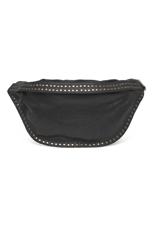 Depeche Black Stud Detail Bumbag