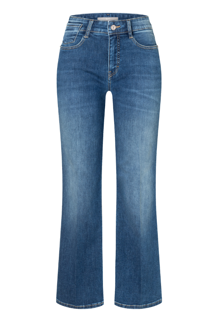 Mac Laura Mid Blue Wash Flared Leg Jeans