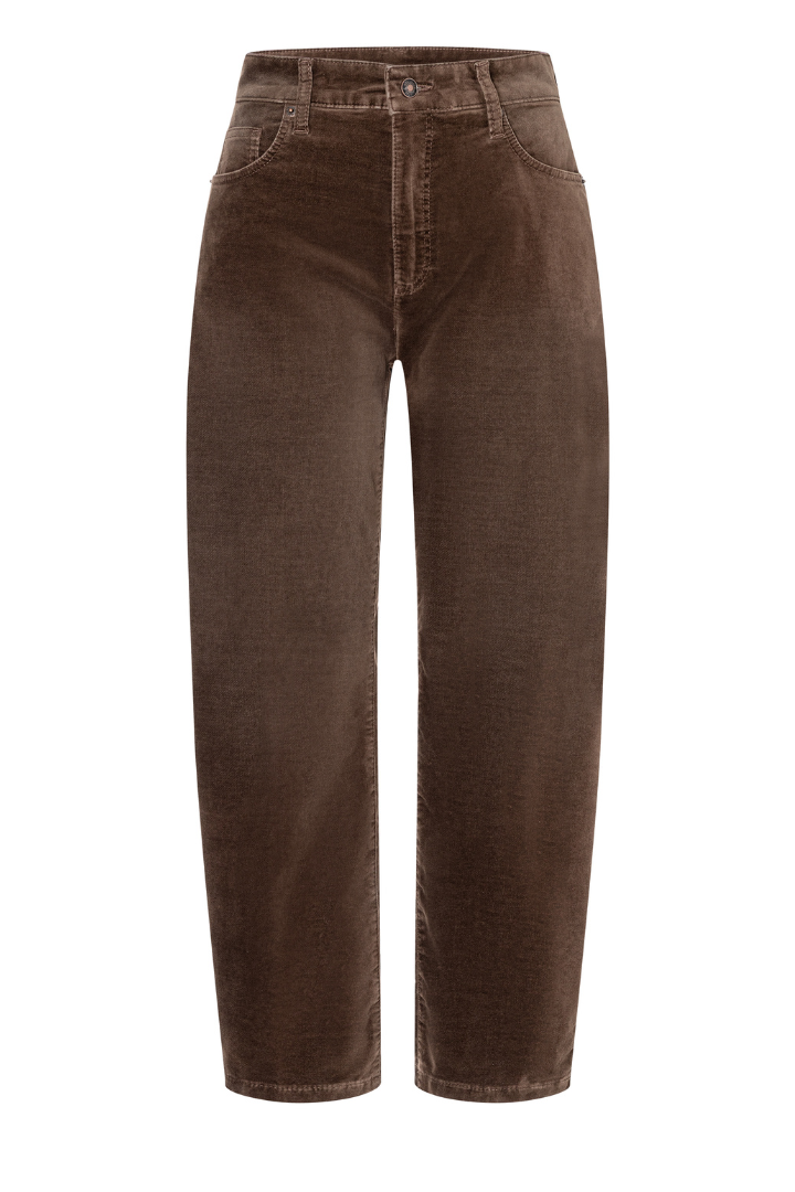 Mac Danni Fawn Brown Barrel Jeans