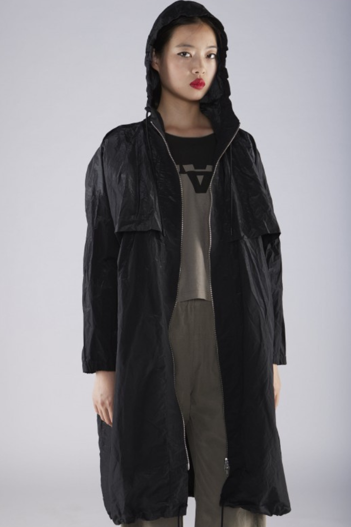 Lurdes Bergada Black Oversized Trench Coat