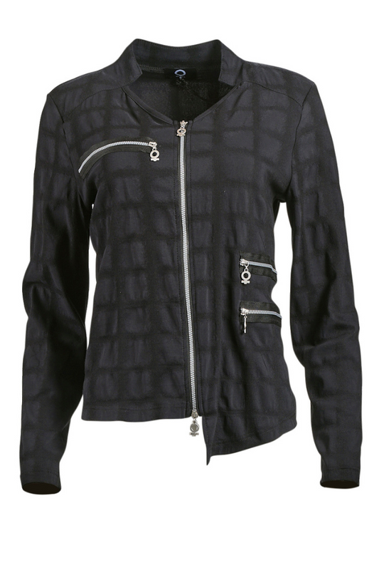 My Soul Bubble Black Jacket with Front Zips