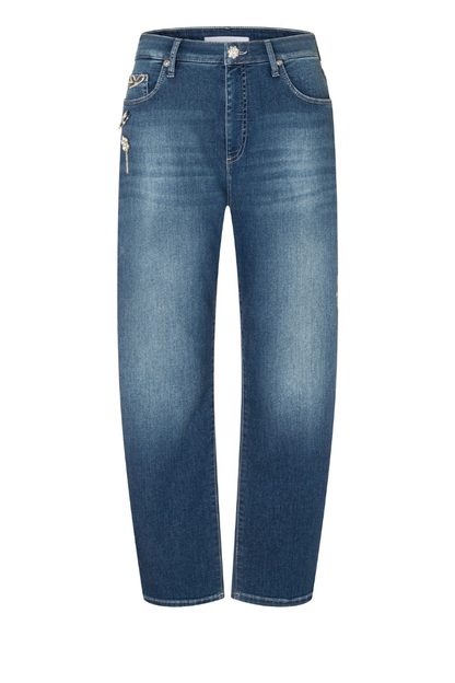 Mac Danni Vintage Indigo Glitter Barrel Jeans