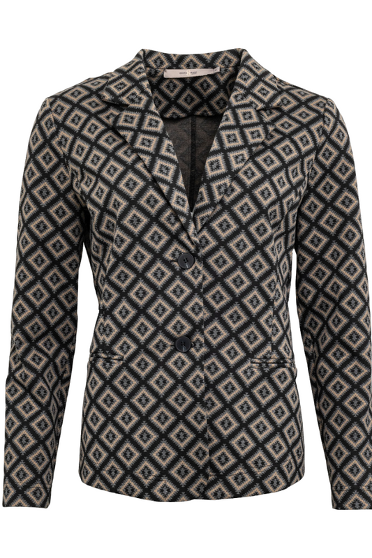 Costamani Flint Black Print Blazer