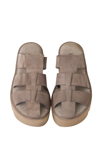 Lofina Taupe Cage Sandal 9541