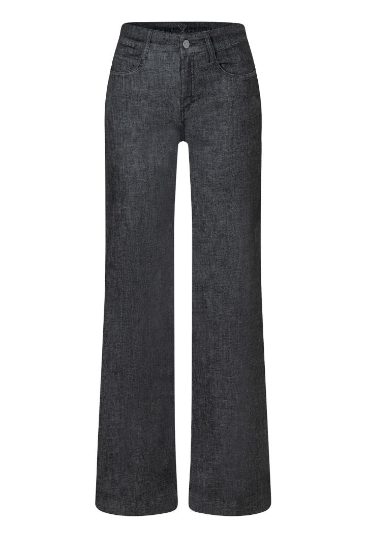 Mac Dream Wide Black Fashion Rinsed Jeans