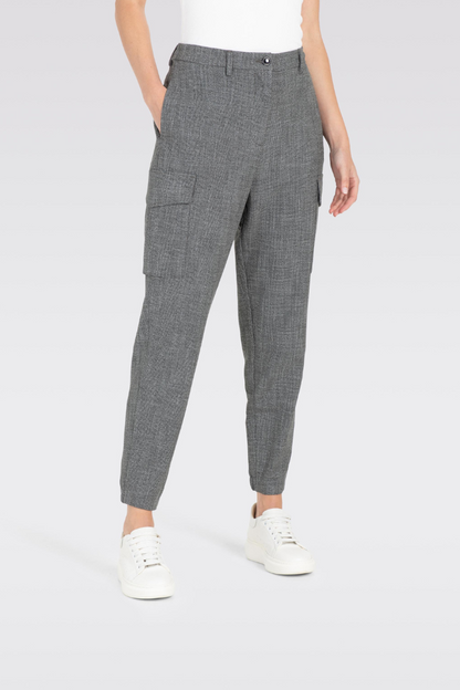 Mac Rahel Cargo Platinum Grey Trousers