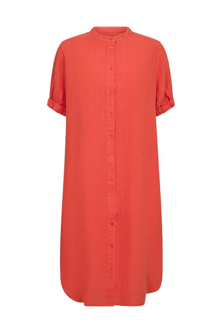 Mos Mosh Arleth Spicy Orange Linen Dress