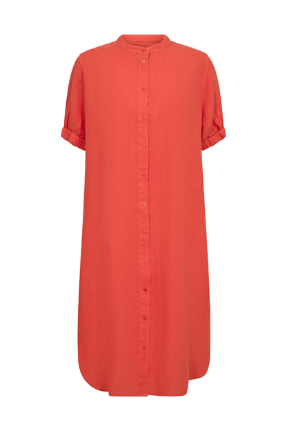 Mos Mosh Arleth Spicy Orange Linen Dress