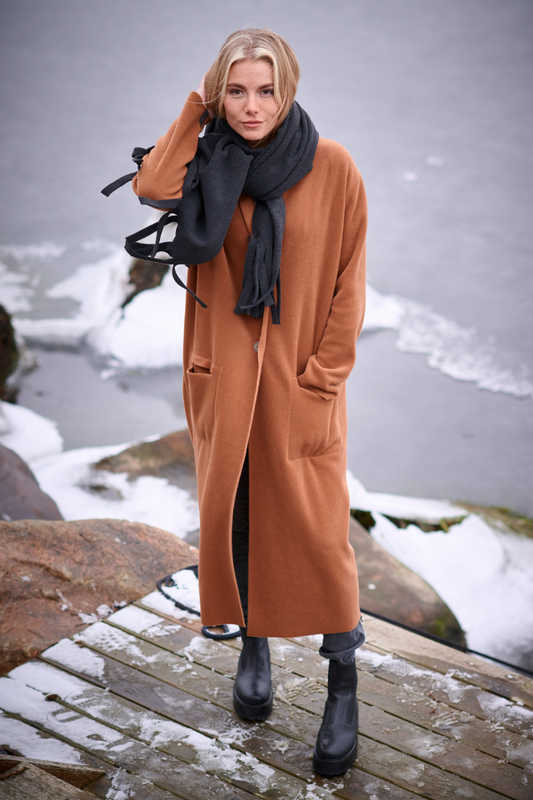 HS Rust Long Cardigan 7162