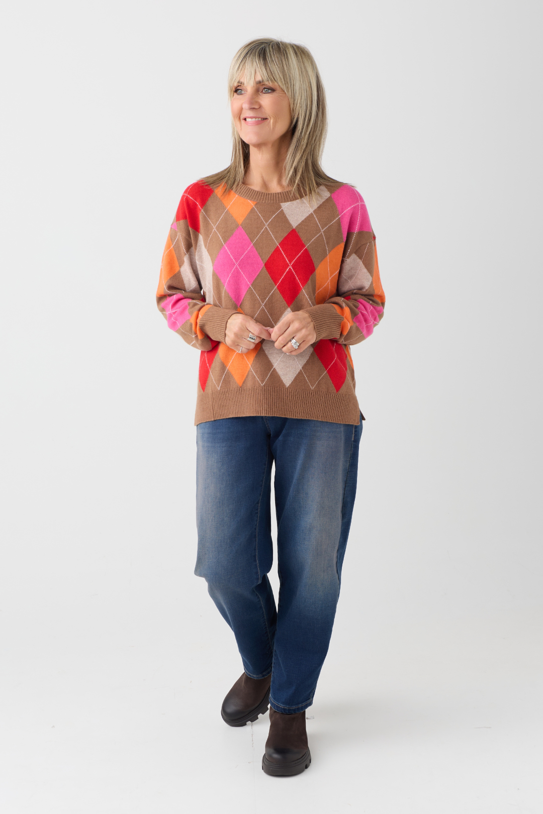 Milano Chilli Print Round Neck Jumper
