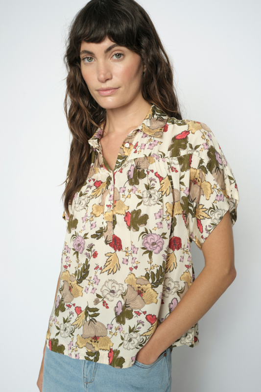 Mos Mosh Winie Ecru Floral Blouse