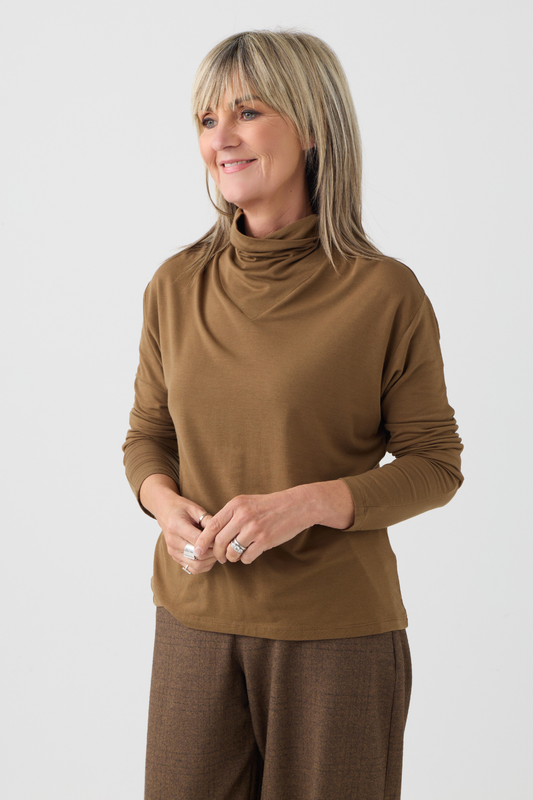 el2 Soft Camel Long Sleeve Top 1082