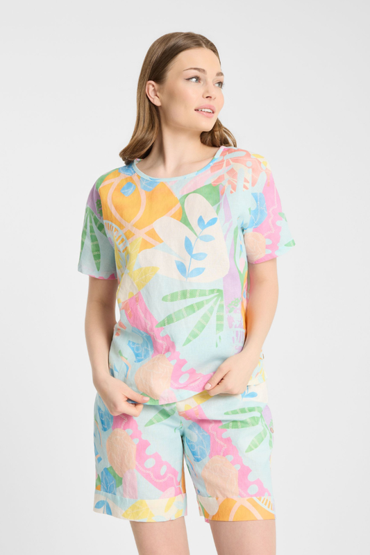 FF Rose Abstract Print Top