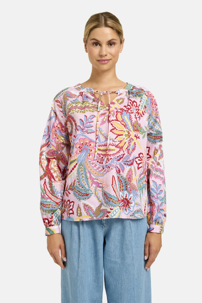 Milano Rose Print Raglan Sleeve Blouse