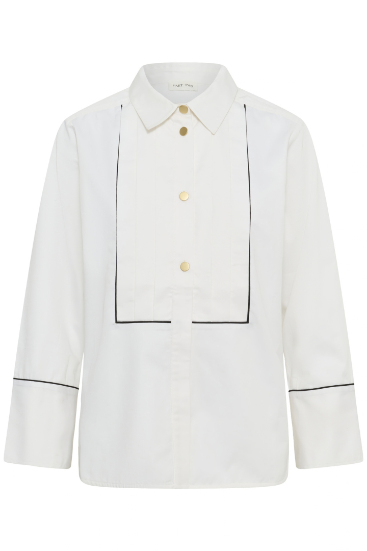 Part Two Devrim White w/Black Piping Shirt