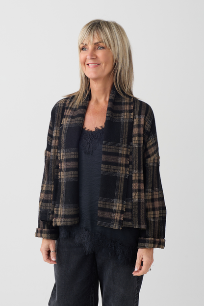 el2 Black/Brown Check Jacket 5079