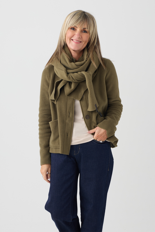 HS Moss Triangle Scarf 4051