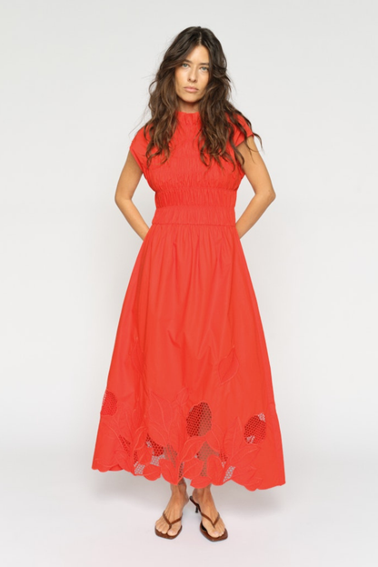 Mos Mosh Arla Mono Spicy Orange Dress