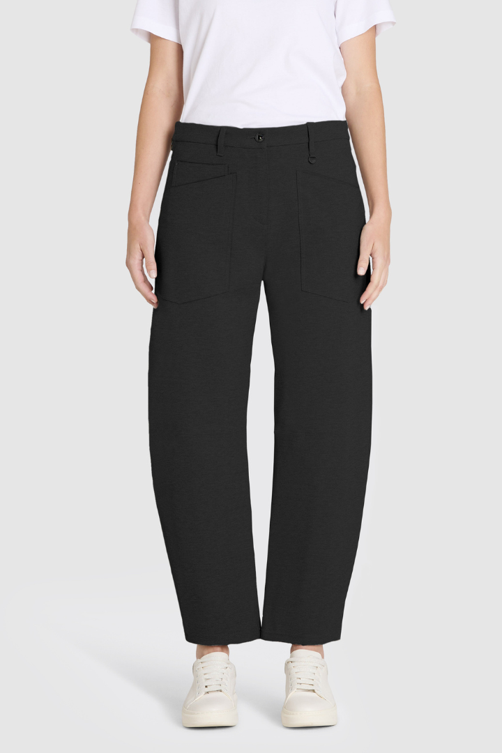 Mac Black Baggy Smart Trouser