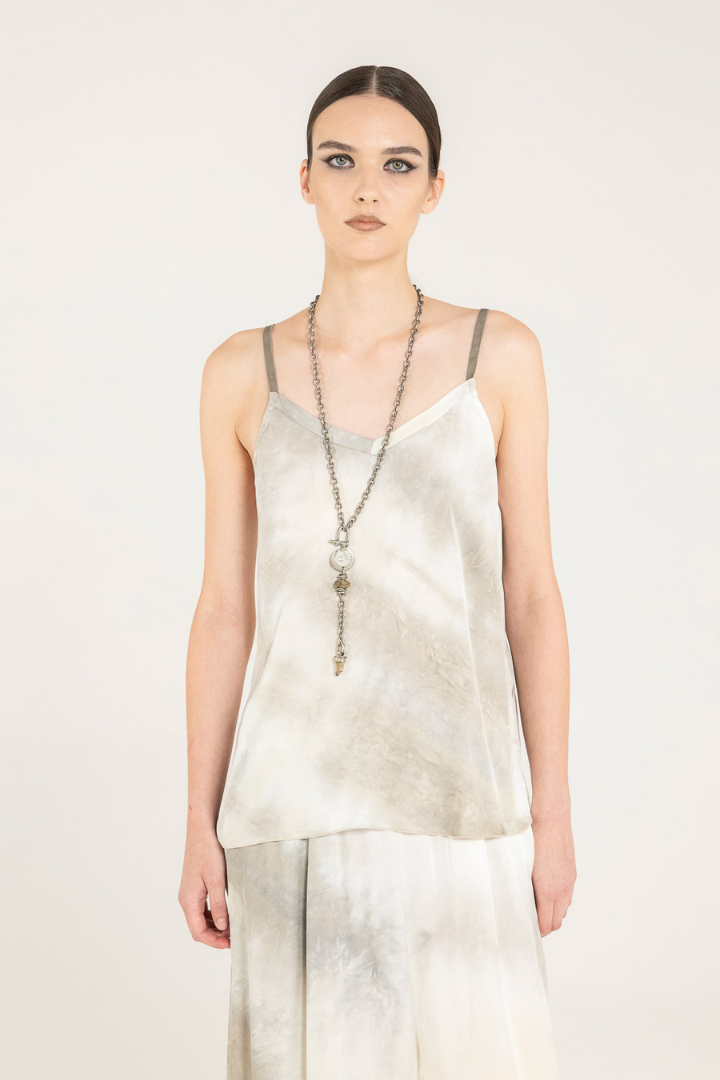 Sanctamuerte Sand Shell Print Vest Top S316