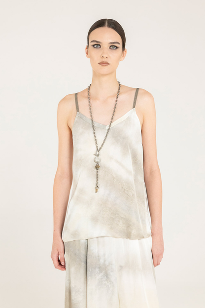 Sanctamuerte Sand Shell Print Vest Top S316